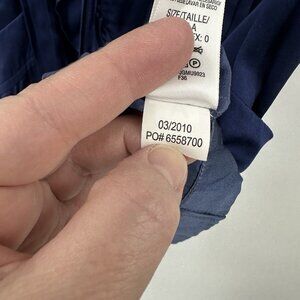 SOLD  silk sleeveless blue XS 0 sundress ruffle 90s